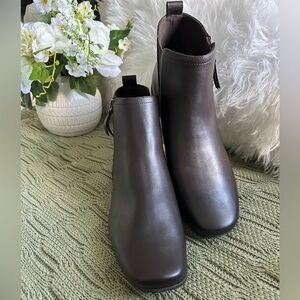 Women's Easy Spirit Brown Ankle Booties - Classic Slip-On Style